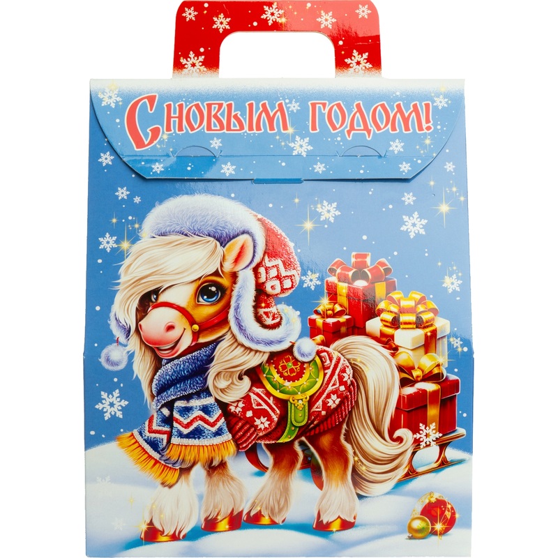 Изображение товара Новогодний сладкий подарок РОКО Огоньки 1000 г с конфетами ассорти