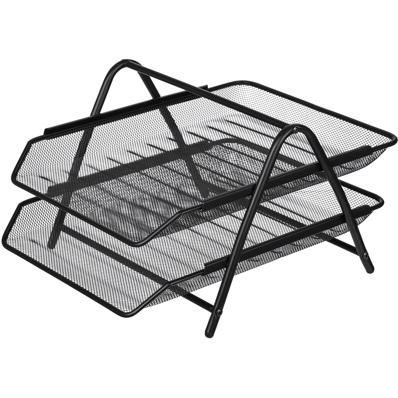 Изображение товара Лоток горизонтальный Attache для бумаг 2 отделения черный