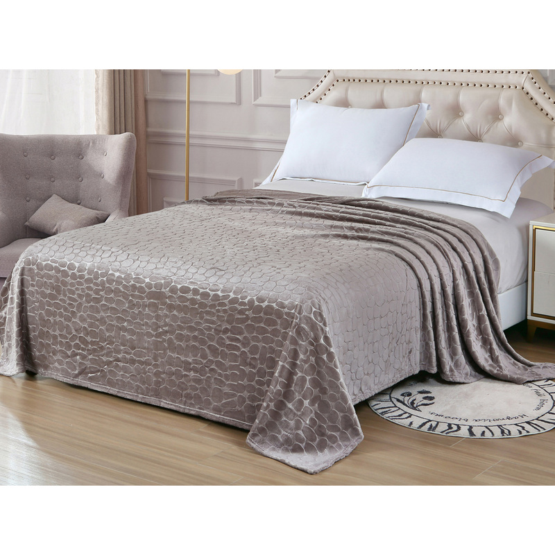 Изображение товара Плед Cleo Riviera велсофт 180x200 см коричневый для дома и подарка