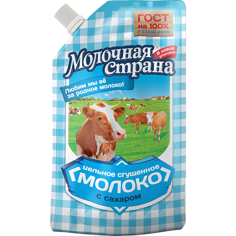 Изображение товара Молоко сгущенное Молочная страна с сахаром 8.5% 270 г