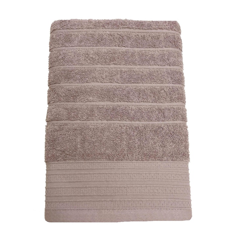 Изображение товара Махровое полотенце Страйп 50x90 см светло-коричневое высокое качество