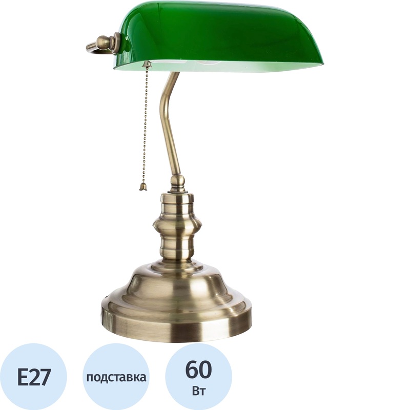 Изображение товара Светильник настольный Arte Lamp Banker A2492LT-1AB зеленый