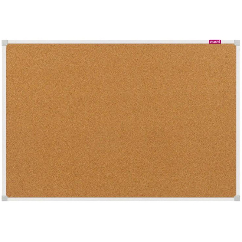 Изображение товара Доска пробковая 100x150 см Attache с алюминиевой рамой Россия