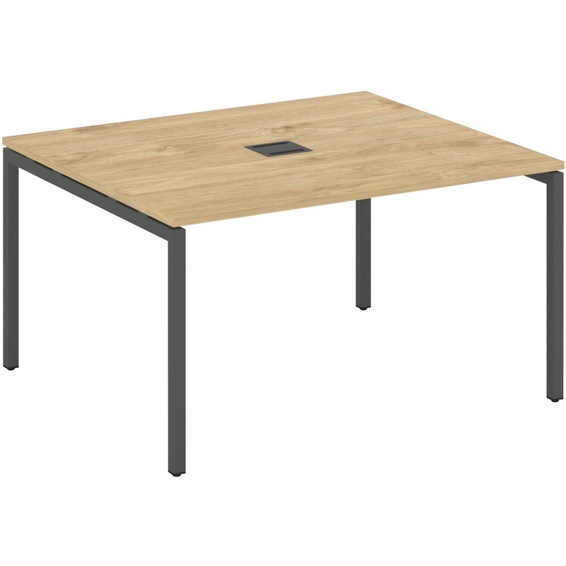 Изображение товара Стол для переговоров SN-4P.SPRG-032 тиквуд светлый антрацит 1180х1180х750 мм