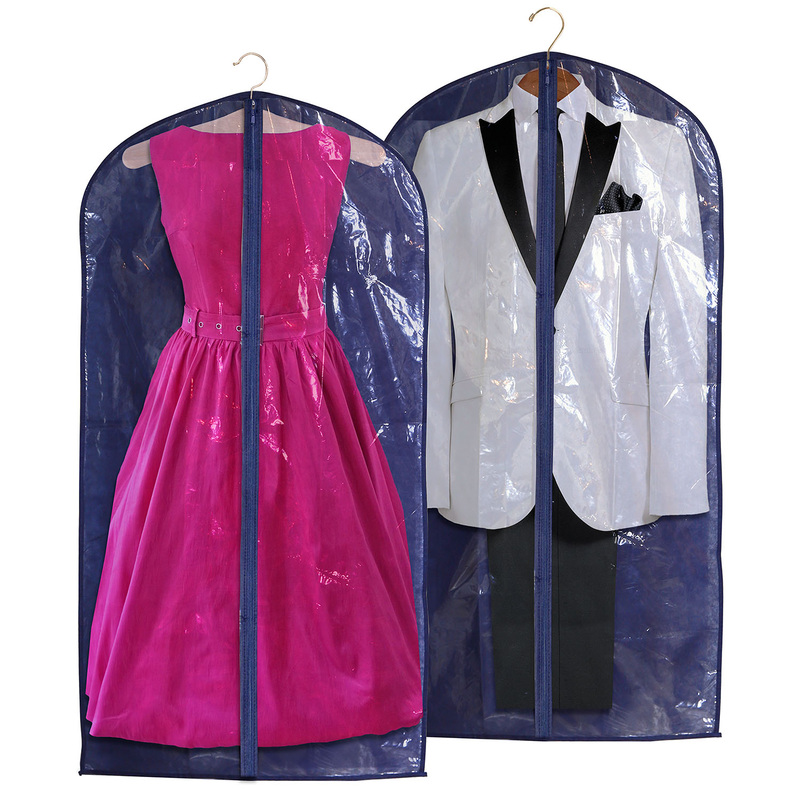 Изображение товара Чехол для одежды синий 125x60 см (5522)