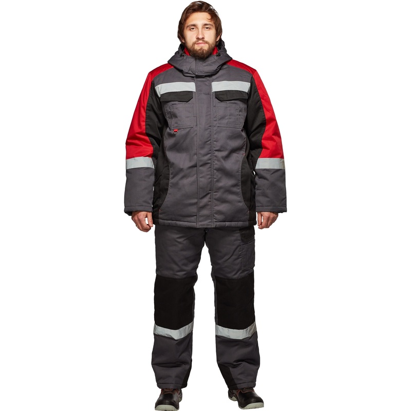 Изображение товара Костюм рабочий зимний мужской Формула-КПК серый/красный