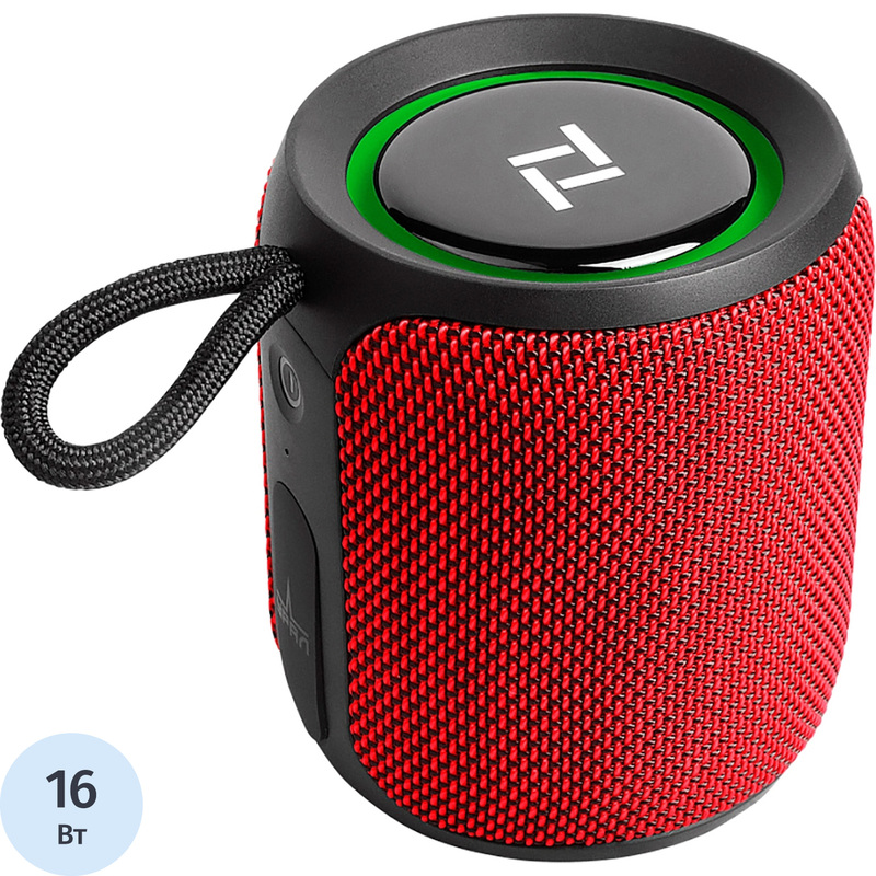 Изображение товара Акустическая система Урал ТТ М3+ мини красная с подсветкой bluetooth IP67