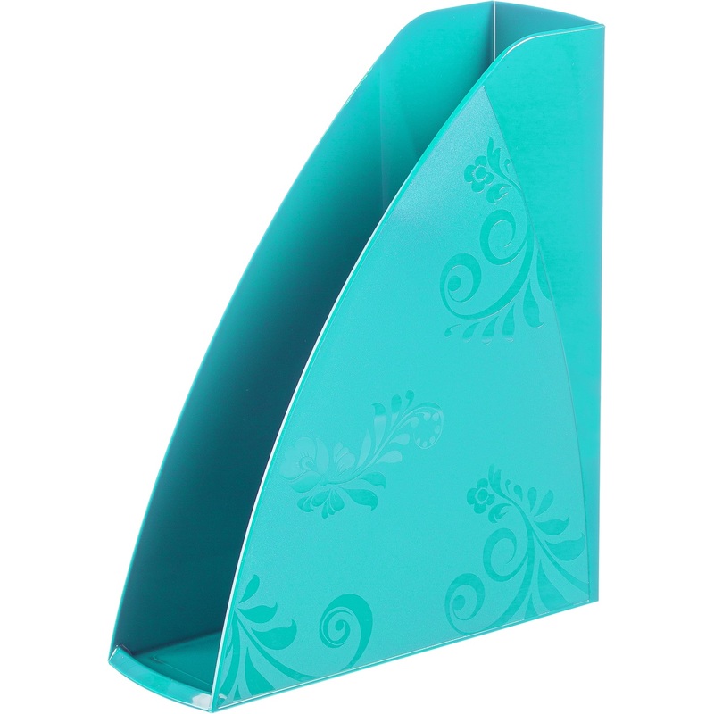 Изображение товара Лоток вертикальный для бумаг 85 мм Комус Art Deco пластиковый бирюзовый