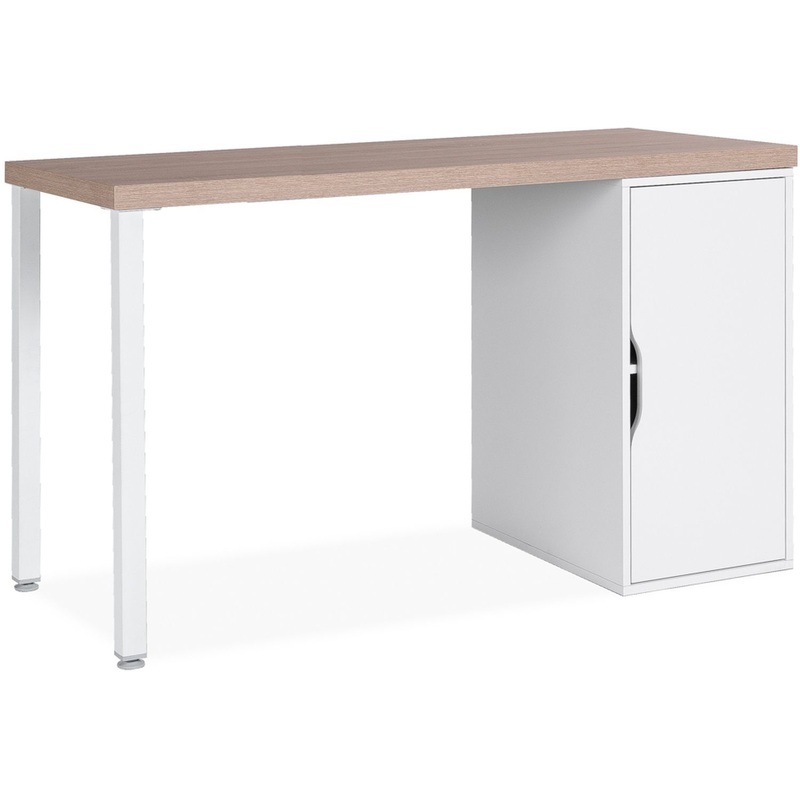 Изображение товара Стол компьютерный ГУД ЛАКК Ингар 2/ДВ/T (белый, дуб беленый, 1400х550х750 мм)