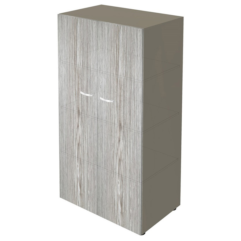 Изображение товара Шкаф для документов New.Tone Nt-42 дуб серебристый 880х460х1645 мм