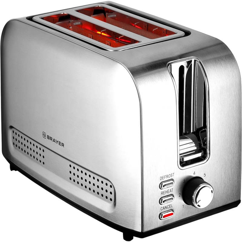 Изображение товара Тостер Brayer BR2110 2 отделения мощность 850 Вт автоматическая подача