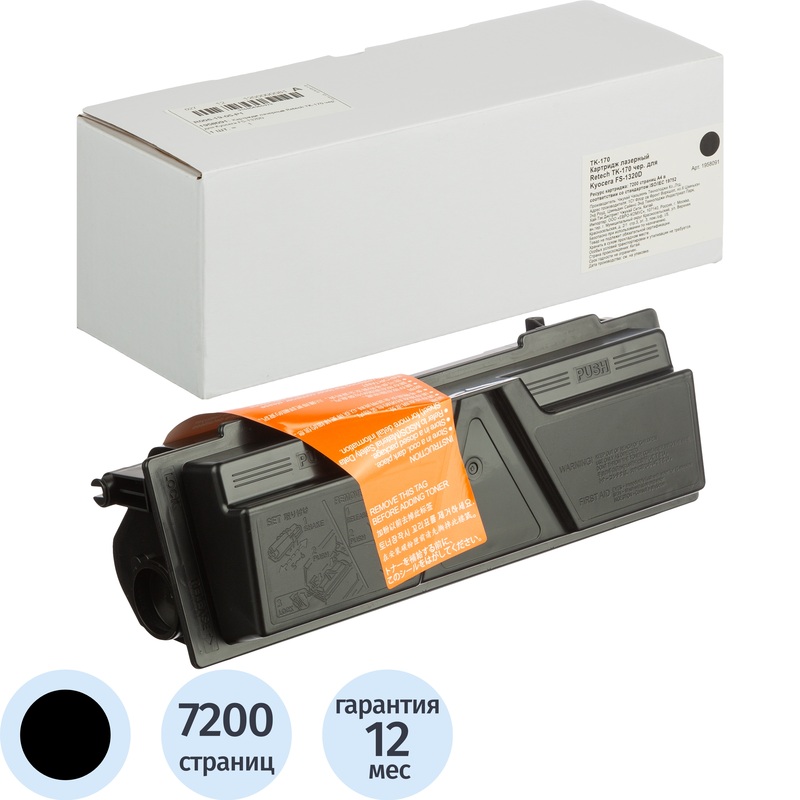 Изображение товара Картридж лазерный Retech TK-170 для Kyocera черный совместимый
