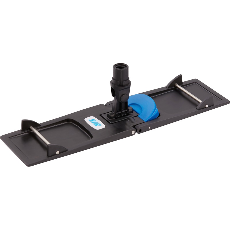 Изображение товара Держатель МОПа SYR 40x11 см пластик чёрный синий для швабры с системой ремень-липучка