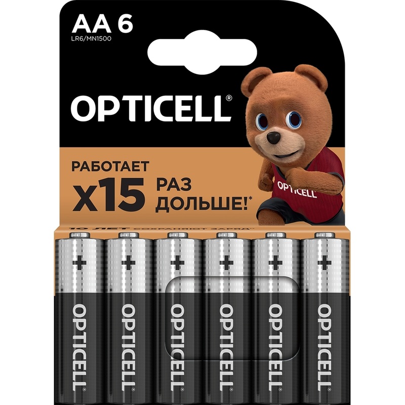 Изображение товара Батарейка AA пальчиковая Opticell Basic (6 штук в упаковке)