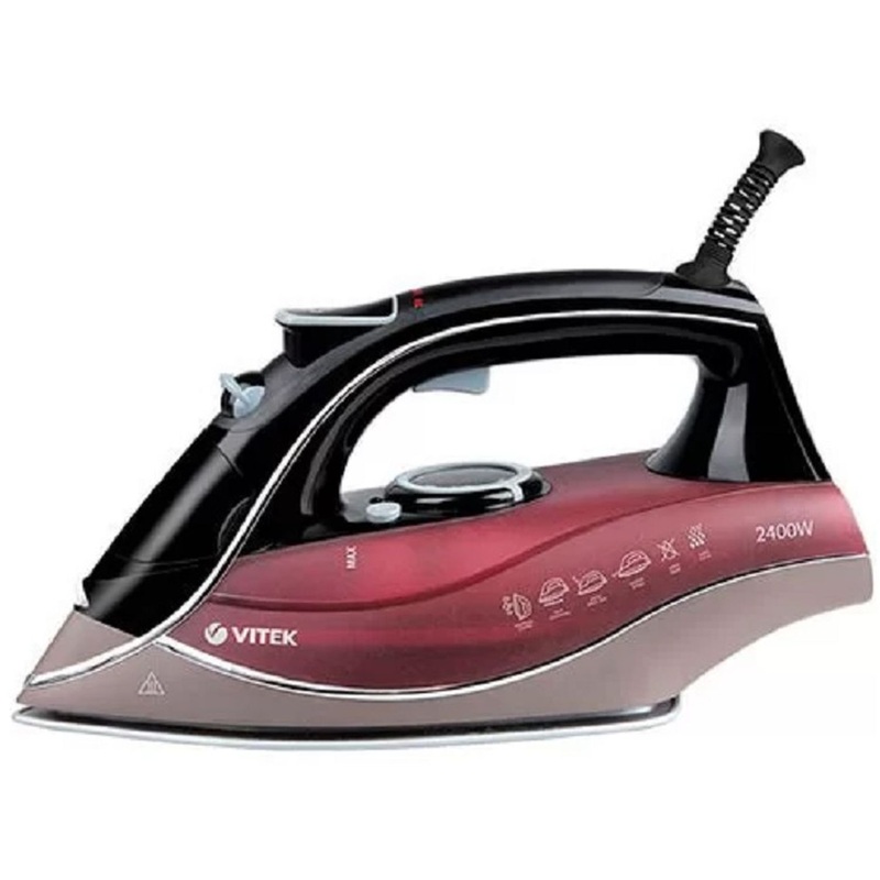 Изображение товара Утюг Vitek 1240-VT-03 бордовый с вертикальным отпариванием