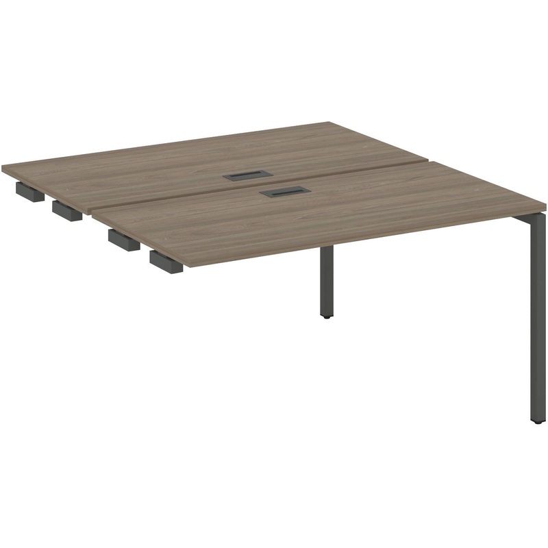 Изображение товара Стол-приставка SN-4P.DPRS-004 из ЛДСП и металла в цветовом сочетании вяз благородный антрацит