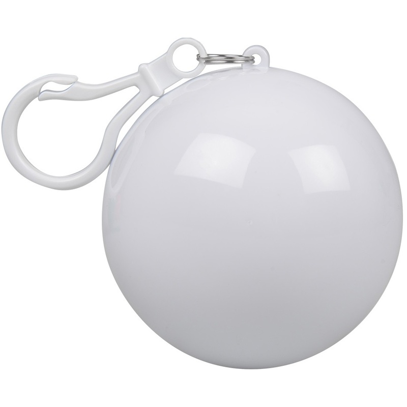 Изображение товара Белый дождевик 839506 с компактным футляром и логотипом