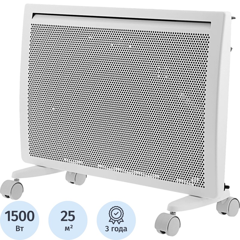 Изображение товара Конвектор Denzel HybridX-1500 белый (1500 Вт, с терморегулятором, 98119)