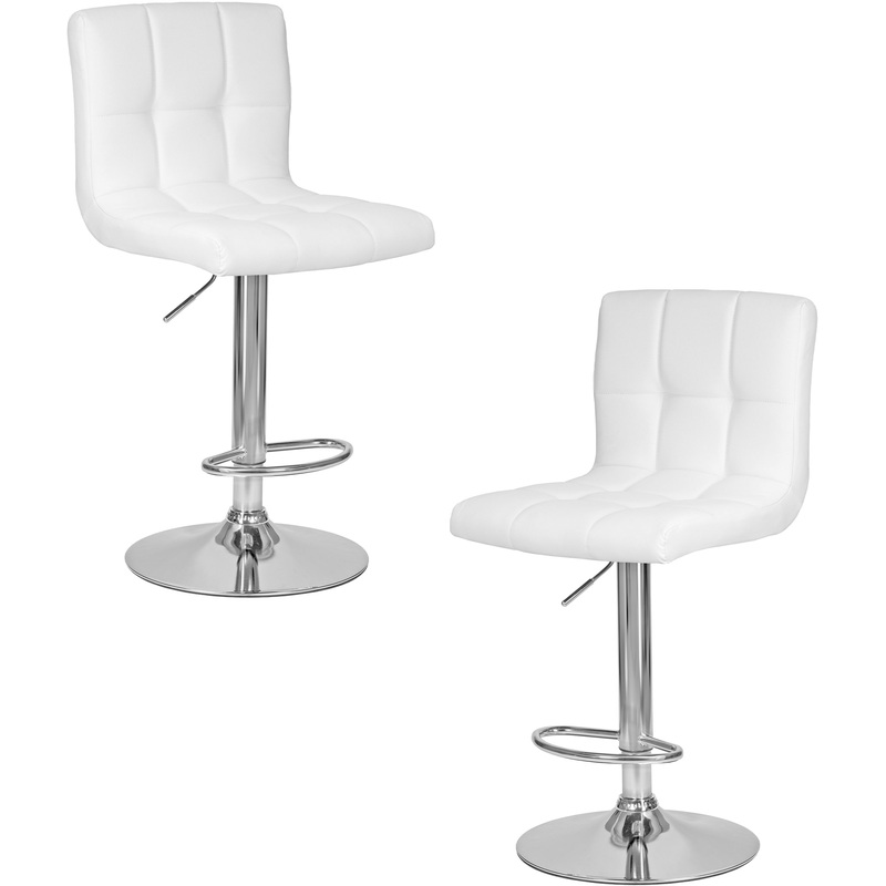 Изображение товара Стул барный LM-5006-N белый/хром (экокожа, фанера)