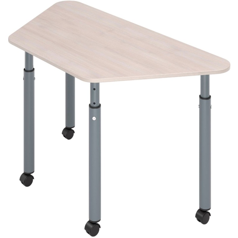 Изображение товара Стол ученический Комус Мебель трапециевидный (дуб шамони светлый, 1200х600х580-820 мм)