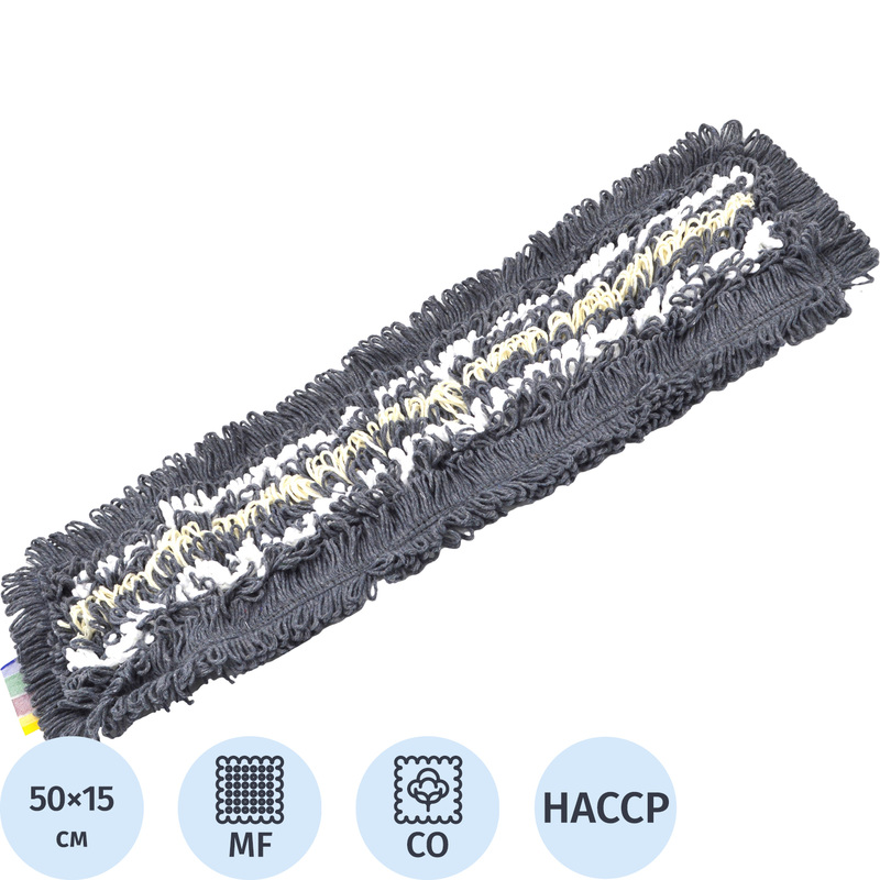 Изображение товара Насадка МОП для швабры-флаундера A-VM хлопок, вискоза, микрофибра 50x15 см