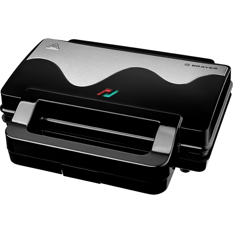Изображение товара Вафельница Brayer BR2308 с антипригарным покрытием 1000 Вт черная