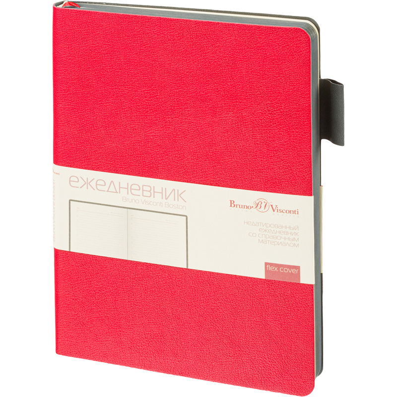 Изображение товара Ежедневник Bruno Visconti Boston искусственная кожа А5 136 листов красный