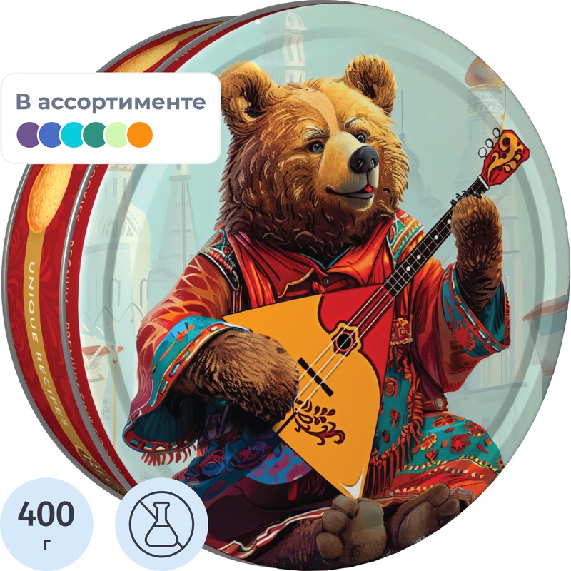 Изображение товара Печенье сдобное Regnum Русский Медведь 400 г классический без красителей