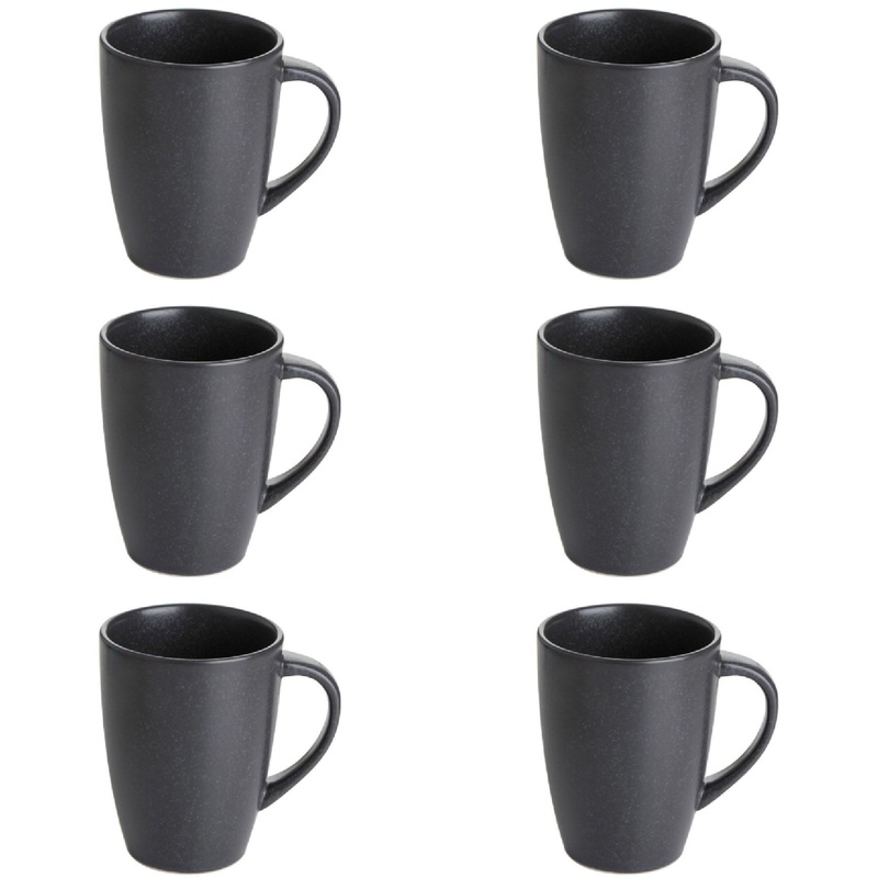 Изображение товара Набор фарфоровых кружек Porland Seasons 260 мл 6 штук черный