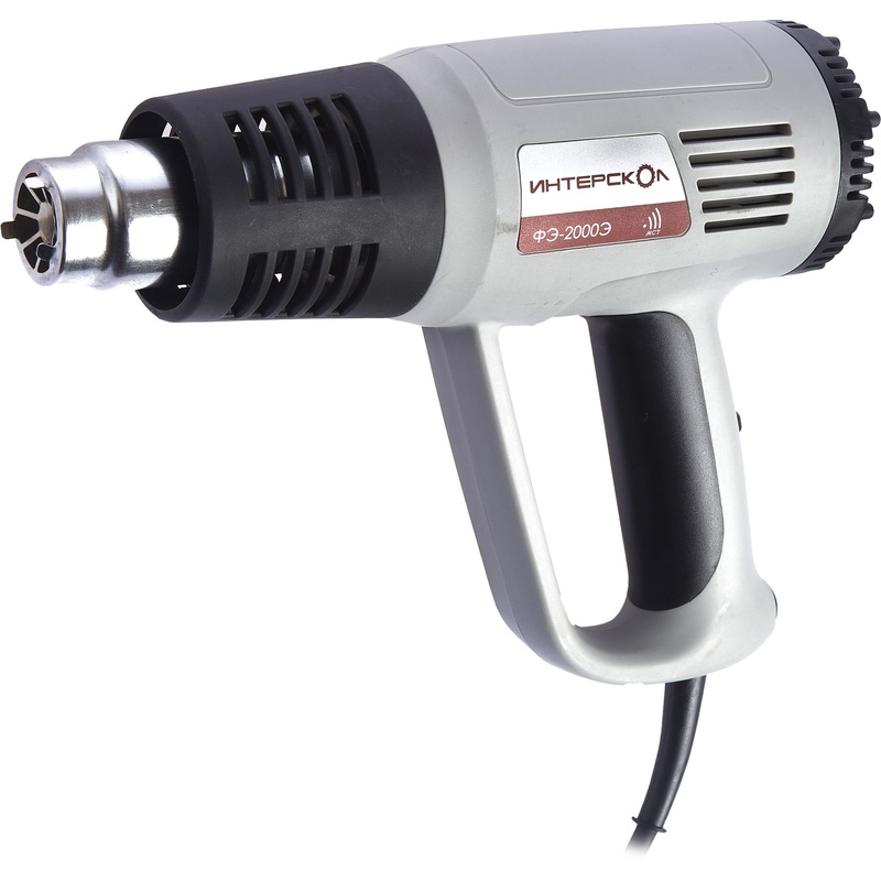 Изображение товара Электрический фен Интерскол ФЭ-2000Э мощность 2000 Вт профессиональный комплект