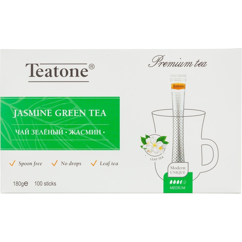 Изображение товара Чай зеленый Teatone с жасмином в стиках 100 шт