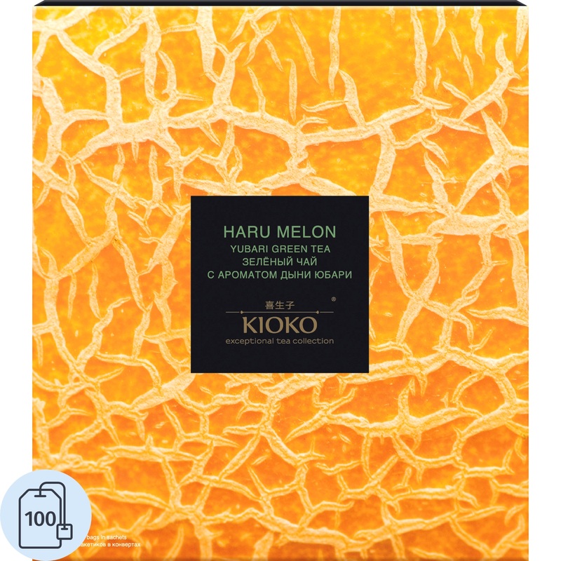 Изображение товара Чай зелёный Kioko Haru Melon 100 пакетиков (дыня)