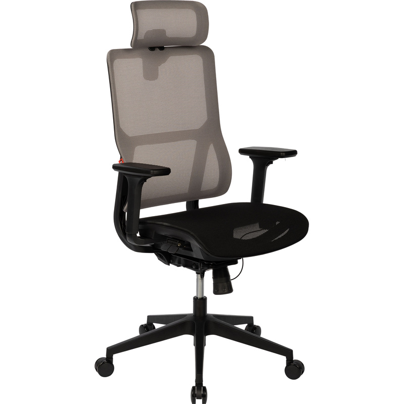 Изображение товара Кресло для руководителя Easy Chair 601 MC серое чёрное сетка пластик регулировка