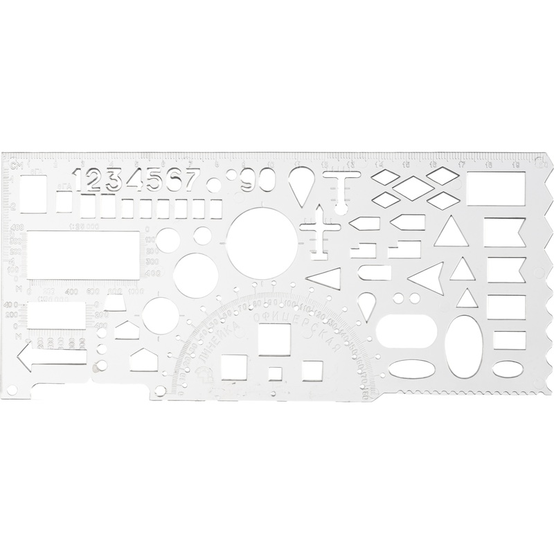 Изображение товара Линейка офицерская Attache 20 см прозрачная пластиковая