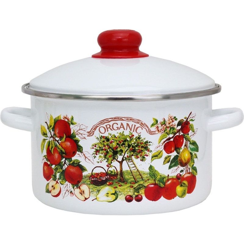 Изображение товара Кастрюля Эмаль Organic 2 л эмалированная сталь с крышкой