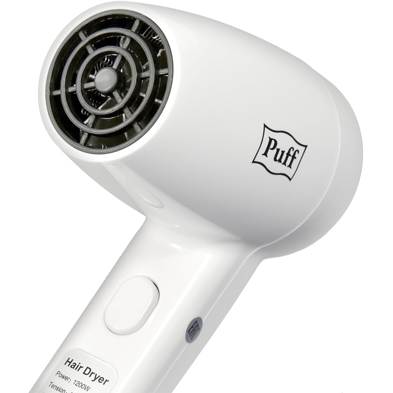 Изображение товара Фен Puff-1200 для волос, мощность 1200 Вт, белый, с регулировками
