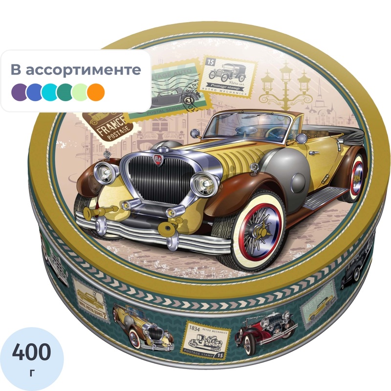 Изображение товара Печенье сдобное Regnum Ретромобиль со сливочным маслом 400 г классика вкус праздничное