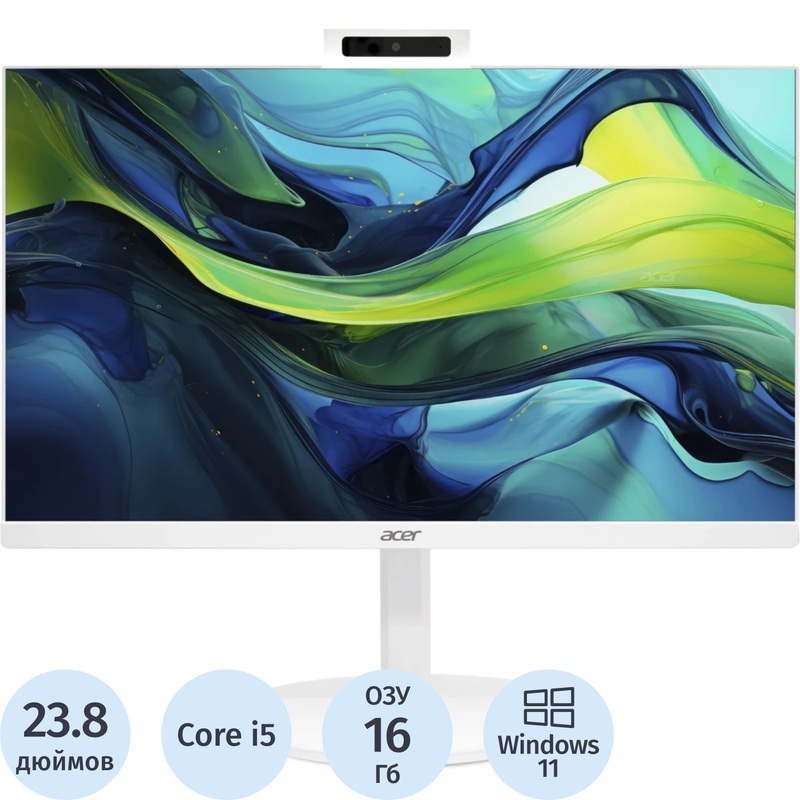 Изображение товара Моноблок Acer Aspire C24A-GRPL 23.8 Full HD Core i5 SSD 16GB Windows 11
