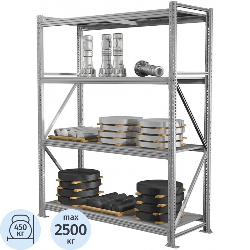 Изображение товара Стеллаж металлический Практик Ms Pro 200/180x60 с 4 полками