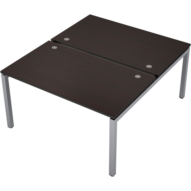 Изображение товара Стол приставной Avance 6МБ.5289 двухместный венге алюминий матовый 1400х1635х750 мм