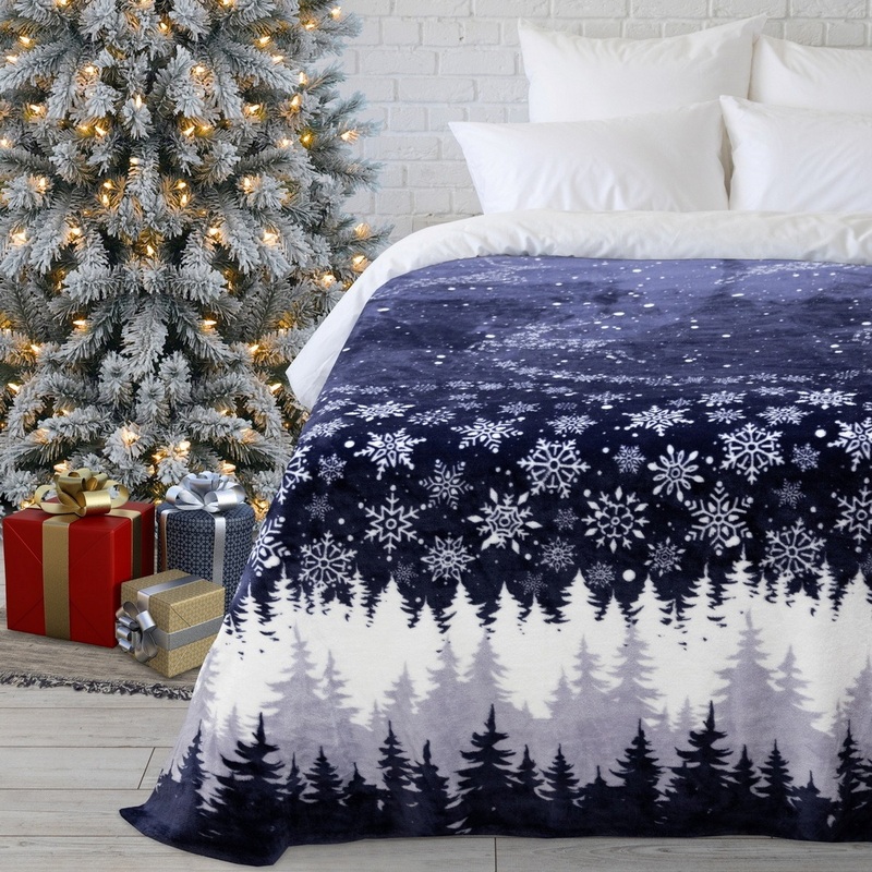 Изображение товара Покрывало велсофт Happy Family Волшебная ночь 150x200 см синее для дома