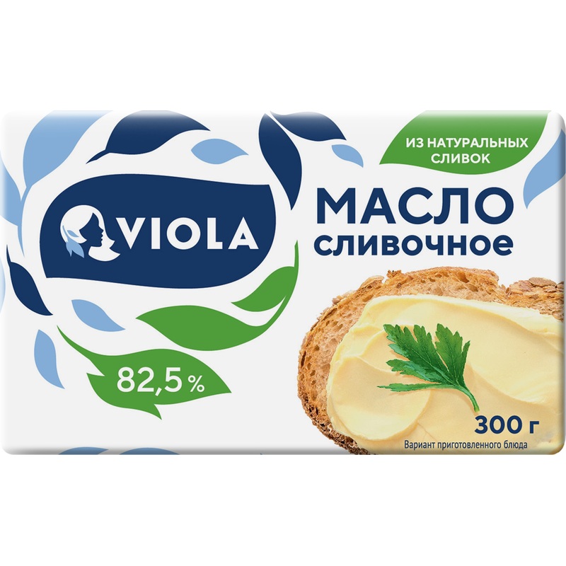 Изображение товара Масло сладкосливочное Виола 82.5% 300 г Изображение товара Масло сладкосливочное Виола 82.5% 300 г