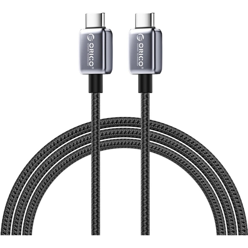 Изображение товара Кабель Orico USB Type-C - Type-C 100 Вт 2 метра (ORICO-GQZB100-20-BK-BP)