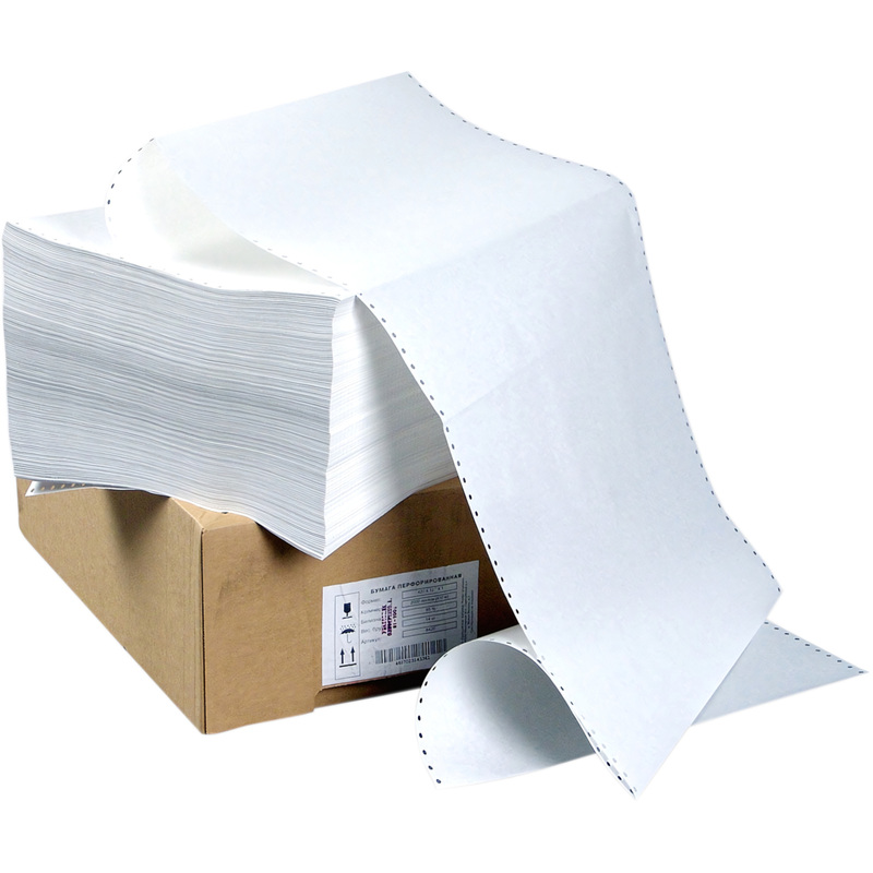 Изображение товара Бумага с неотрывной перфорацией Комус 420 мм 1500 листов белизна 95%