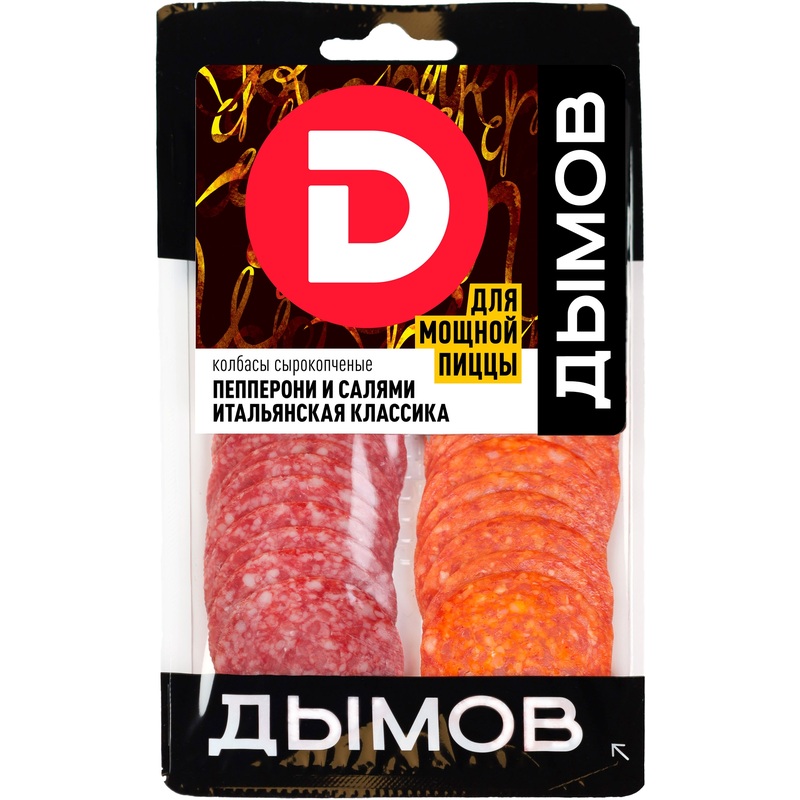 Изображение товара Колбаса Дымов ассорти Пепперони и Салями классика 90 г