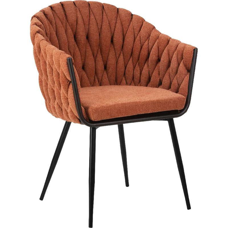 Изображение товара Обеденное кресло Dobrin Matilda оранжевый ткань металл комфортный дизайн