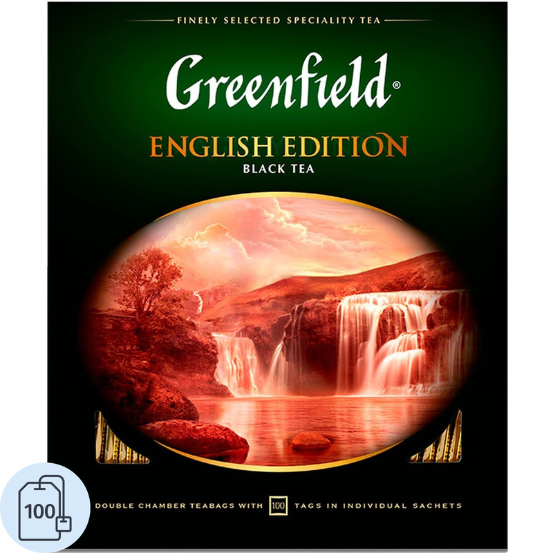 Изображение товара Чай черный Greenfield English Edition 100 пакетиков