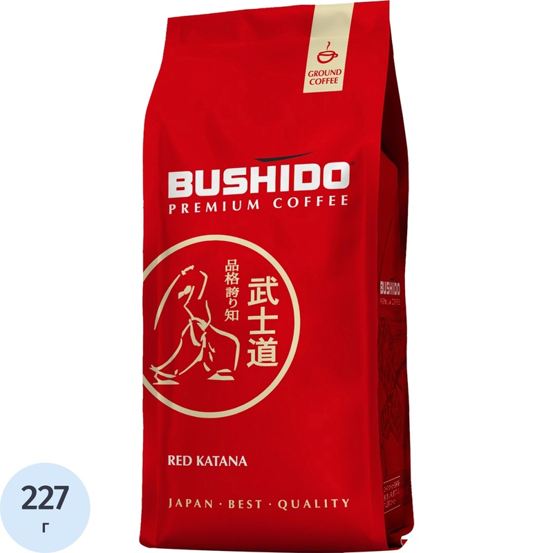 Изображение товара Кофе молотый Bushido Red Katana 227 г, элитный арабика, универсальный помол