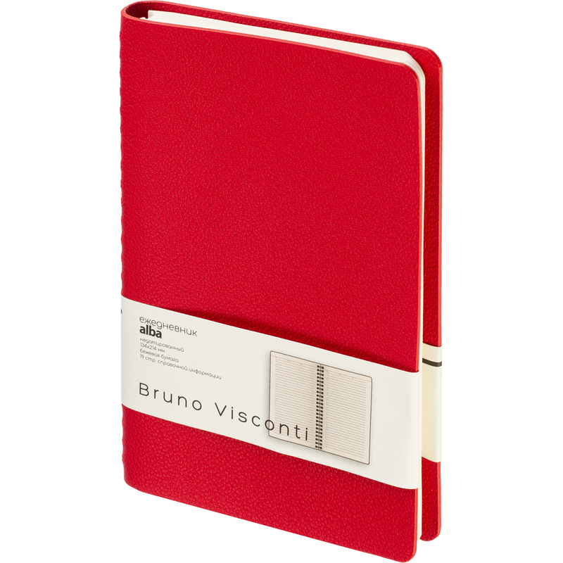 Изображение товара Ежедневник Bruno Visconti Alba недатированный А5 искусственная кожа 136 листов красный