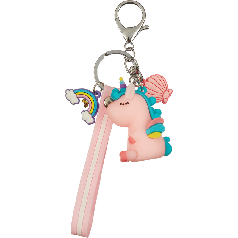 Изображение товара Брелок Единорог розовый 5,5 см милый волшебный аксессуар для ключей и сумок